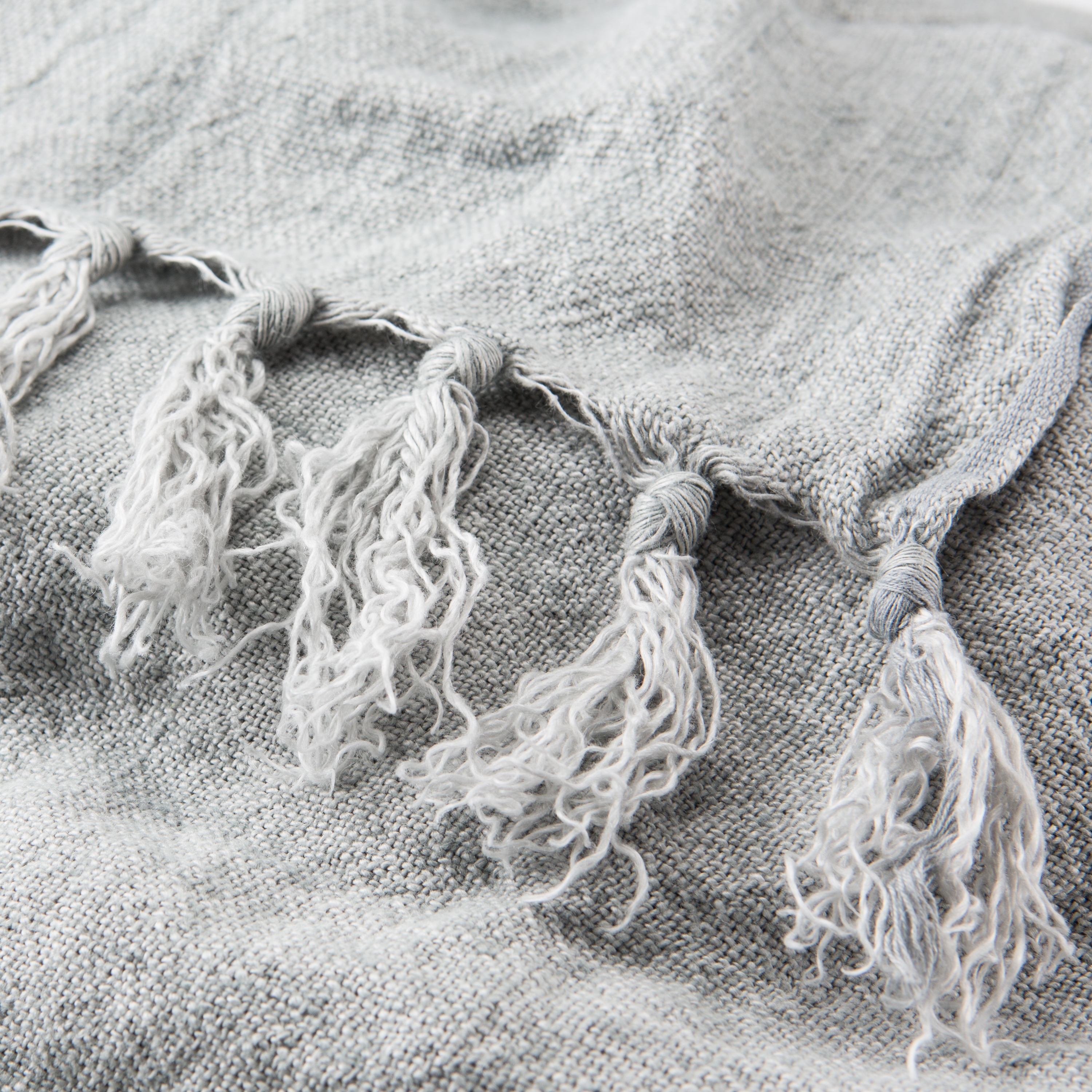 Madura Throw Blanket, Light Gray - Image 1