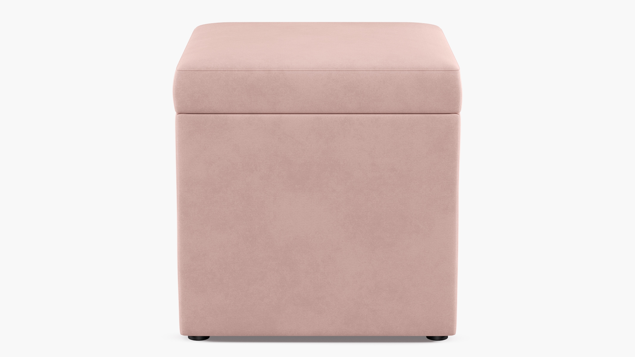 Cube Storage Ottoman | Blush Velvet - Image 0