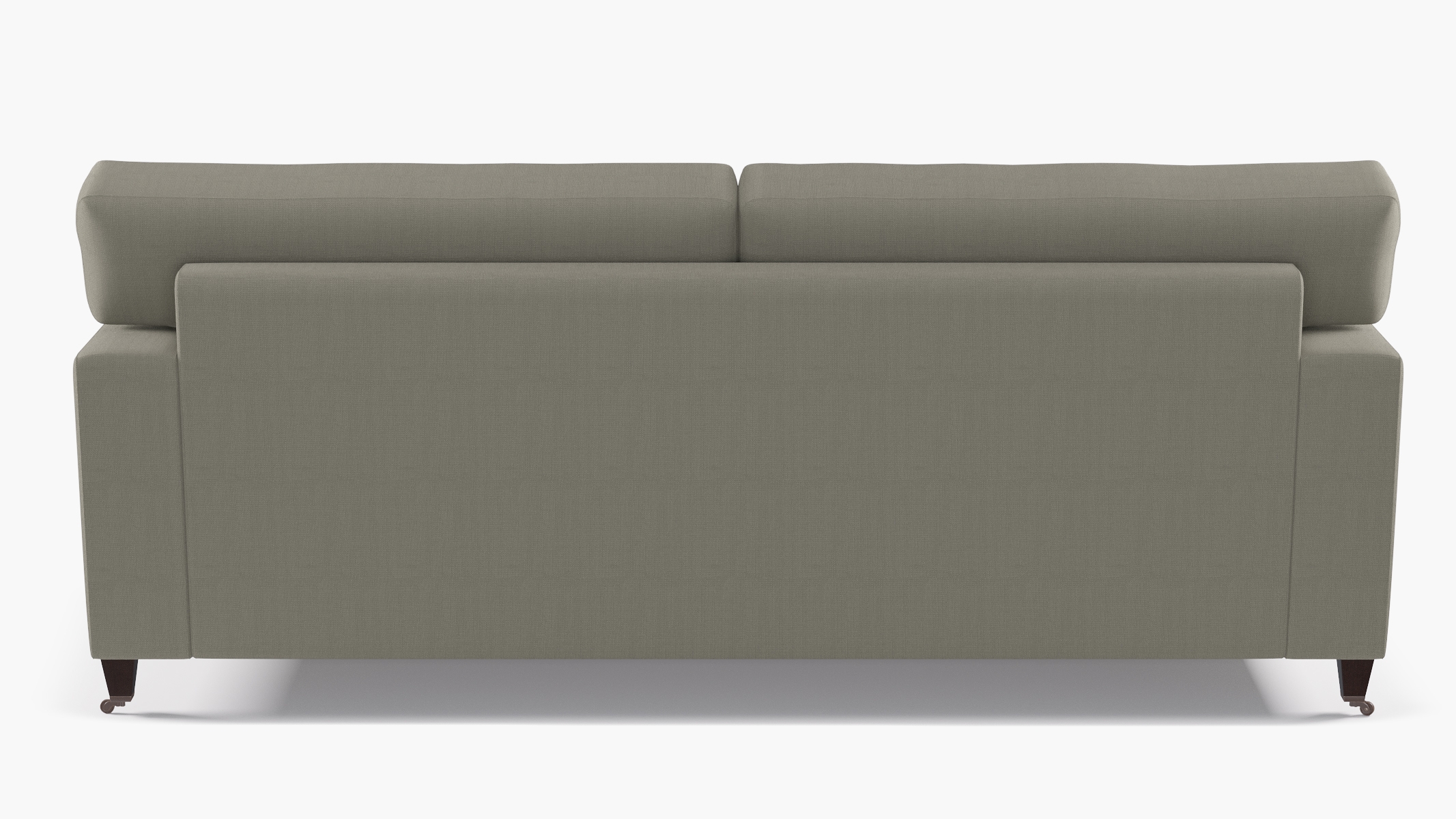 Classic Sofa, Putty Everyday Linen, Espresso with Antique Brass Caster - Image 3