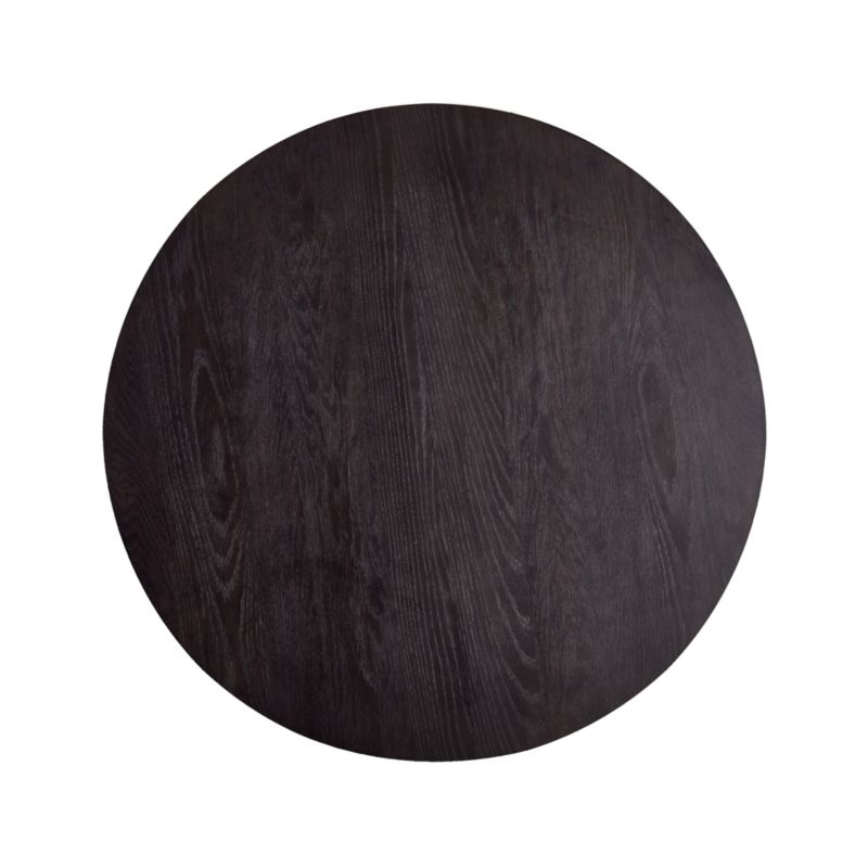 Tom Charcoal Brown Oak Wood 40" Round Three-Legged Coffee Table by Leanne Ford - Image 2
