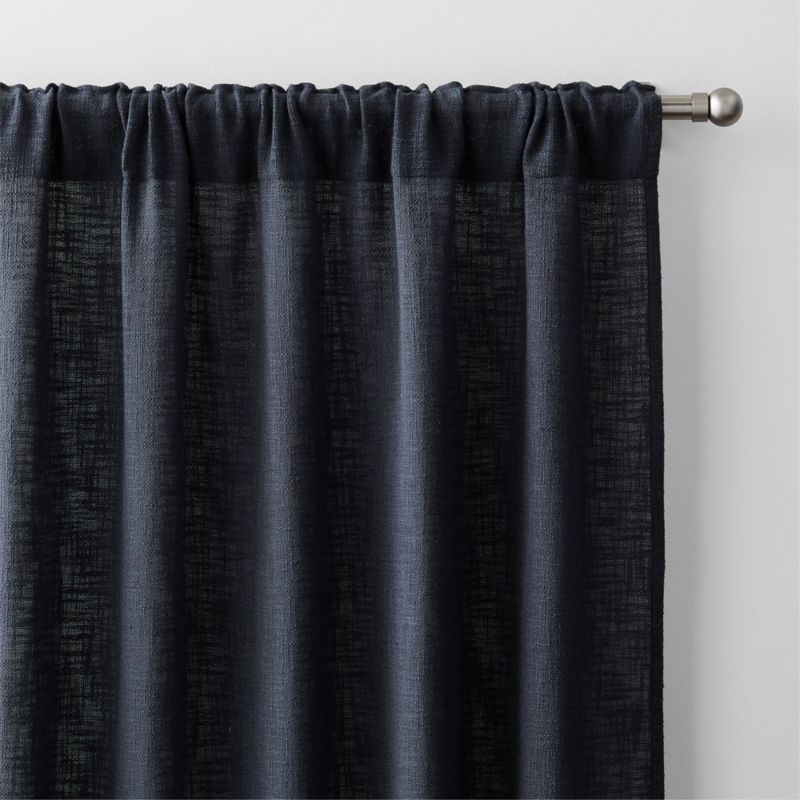 Lindstrom Storm Grey Organic Cotton Sheer Window Curtain Panel 52"x120" - Image 2