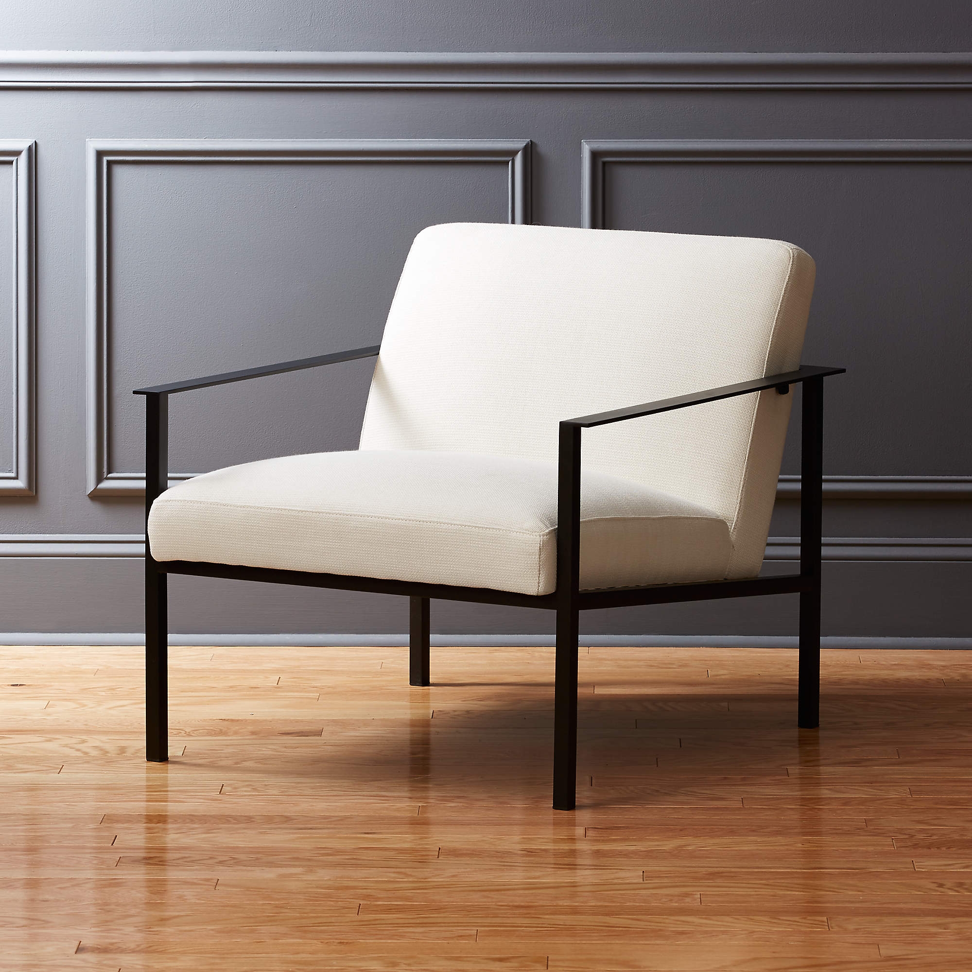 Cue White Chair with Black Legs - Image 4
