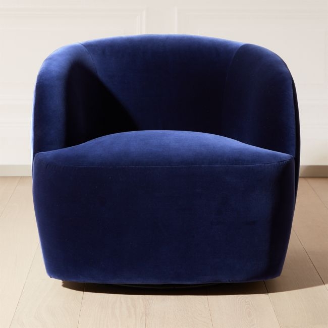 Gwyneth Navy Velvet Chair - Image 0