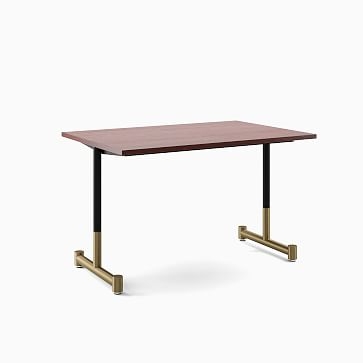 Restaurant Table:Top 32" x 48" Rect: Sand: Dining Ht ADA Base: Bronze/Brass - Image 2