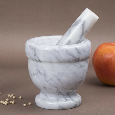 Creative Home Natural Marble Mortar and Pestle Set - Image 0