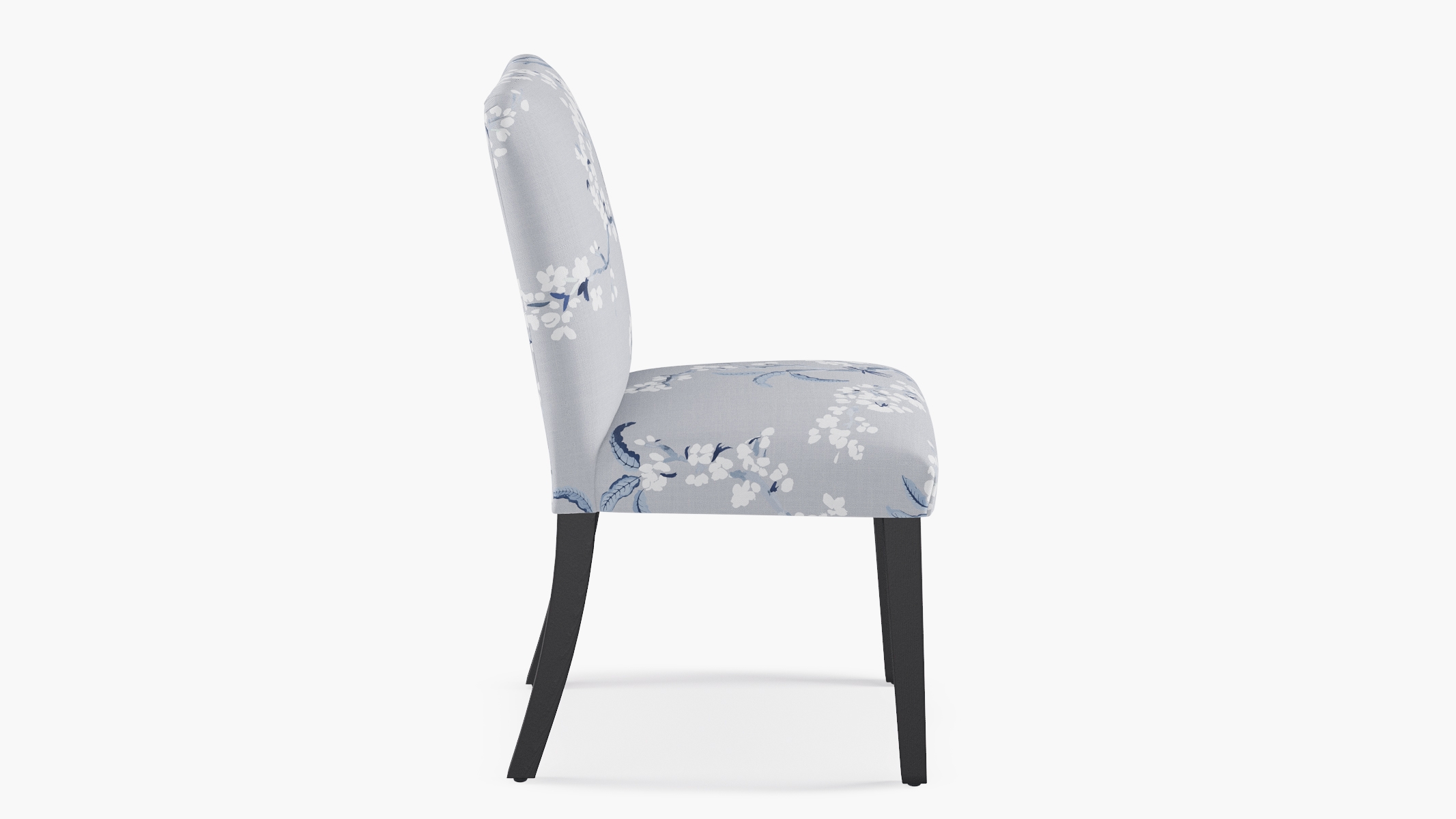 Classic Dining Chair, Blue Cherry Blossom, Black - Image 2