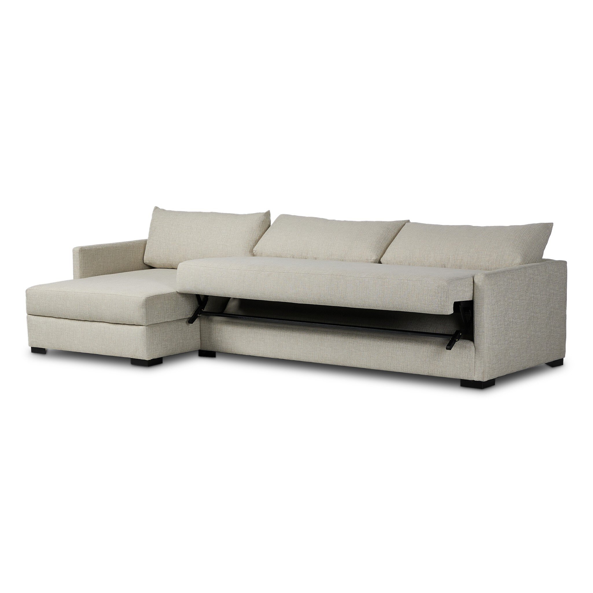Wickham 2Pc Sleeper Sectional W/Storage - Alameda Snow - Image 7