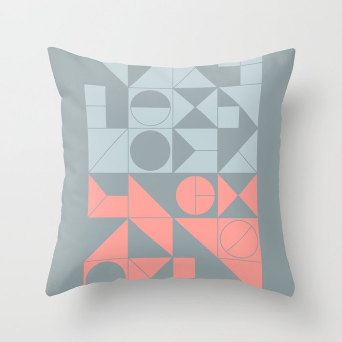 Modern Geometric 04 Throw Pillow by The Old Art Studio - Cover (18" x 18") With Pillow Insert - Outdoor Pillow - Image 0