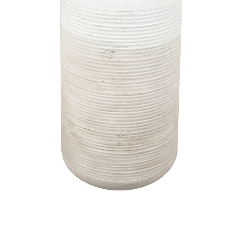 Gradient Metal Vases, Tan & White, Set of 2 - Image 3