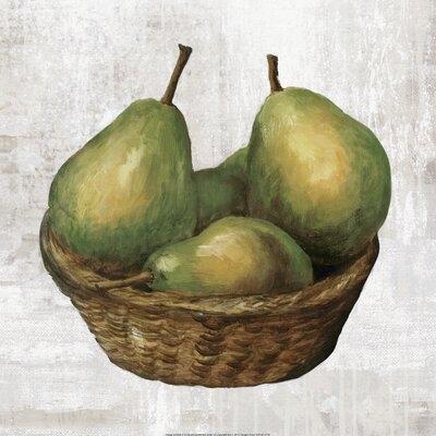 Pears In A Basket - Wrapped Canvas Painting Print - Image 0