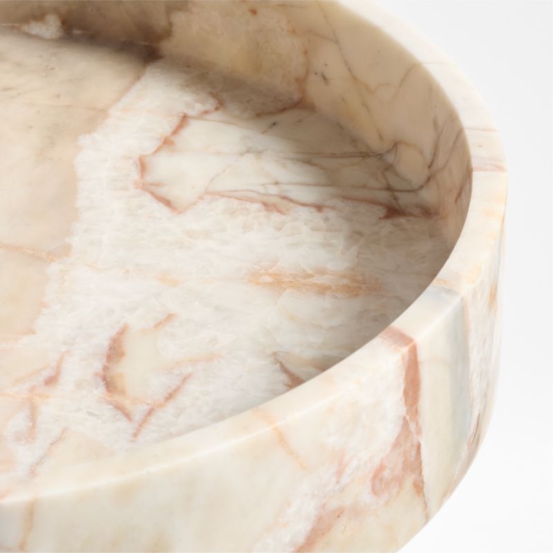 Isola Red Marble Pedestal Tray - Image 2