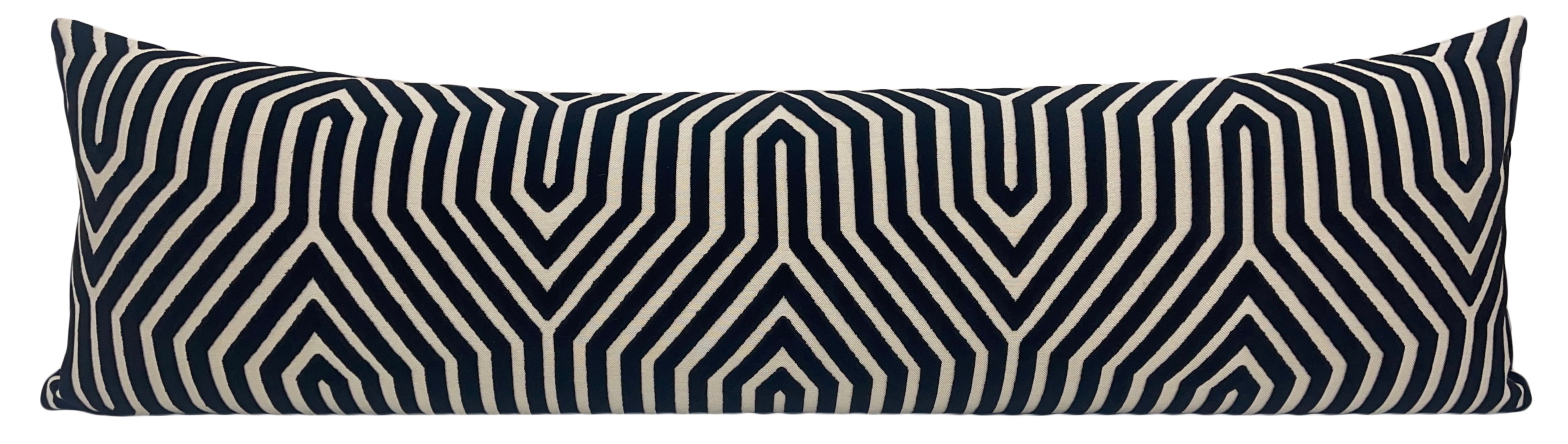 THE XL LUMBAR :: VANDERBILT VELVET // NOIR | SCHUMACHER - 14" X 48" - Image 0