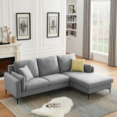 Huffine 93'' Wide Right Hand Facing Sofa & Chaise - Image 0