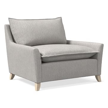 Bliss Chair and a Half, Down Blend, Performance Coastal Linen, Storm Gray, Ash - Image 0