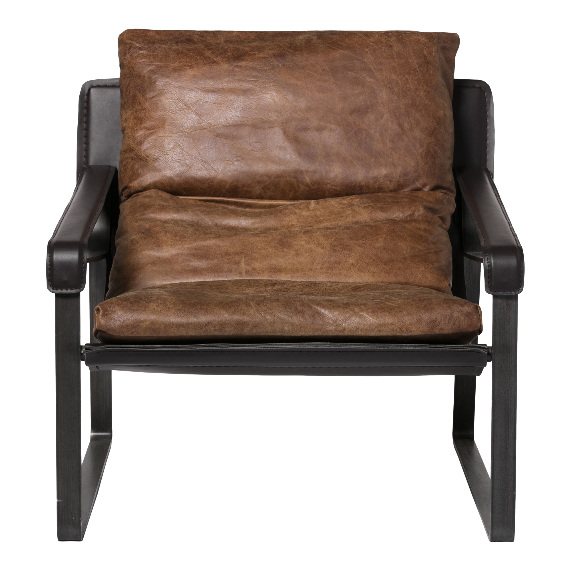 Connor Club Chair Open Road Brown Leather - Image 0