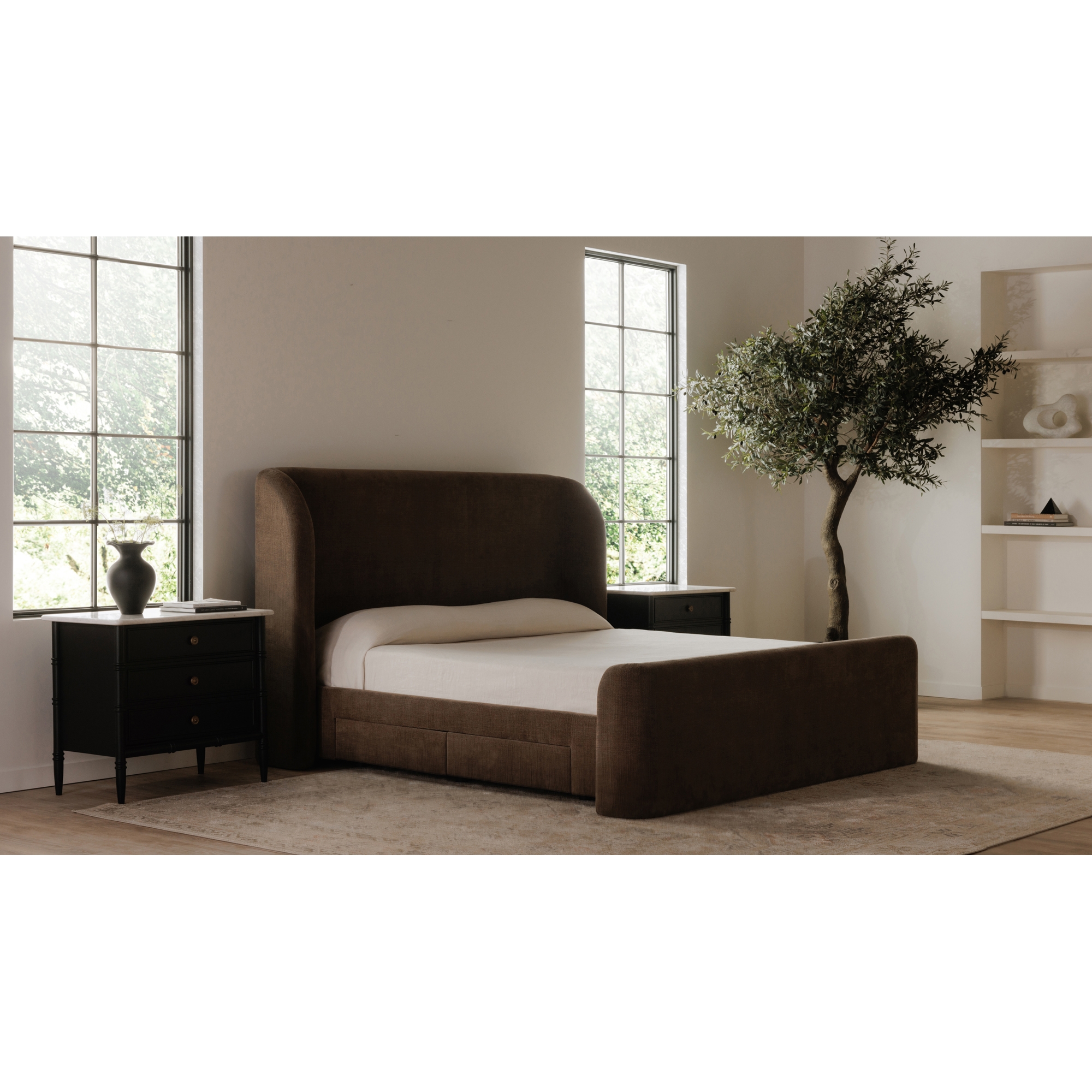 Sophia King Storage Bed Brown - Image 12