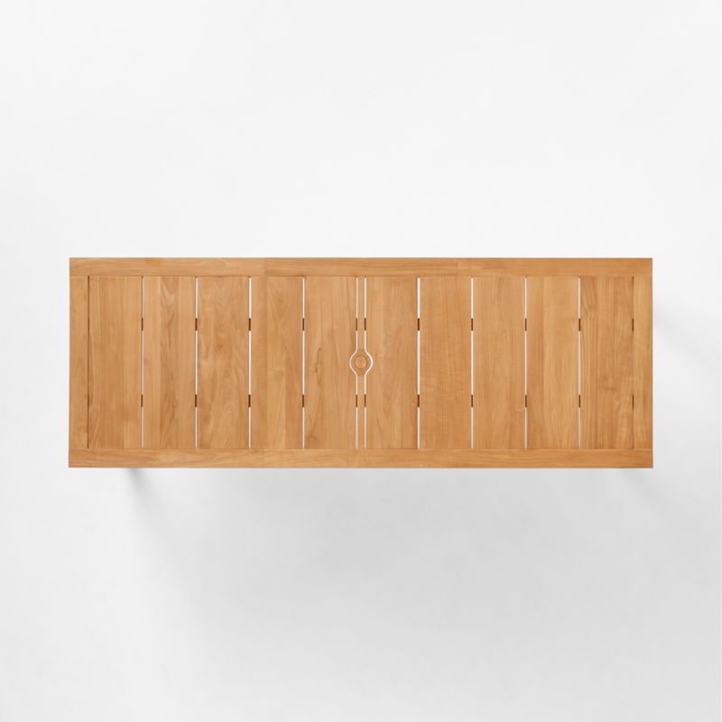Pinet 108" Teak Outdoor Dining Table - Image 4