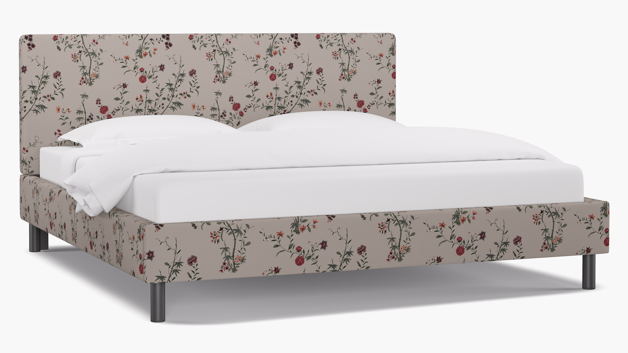 Tailored Platform Bed, Multi Bamboo Garden, King - Image 1