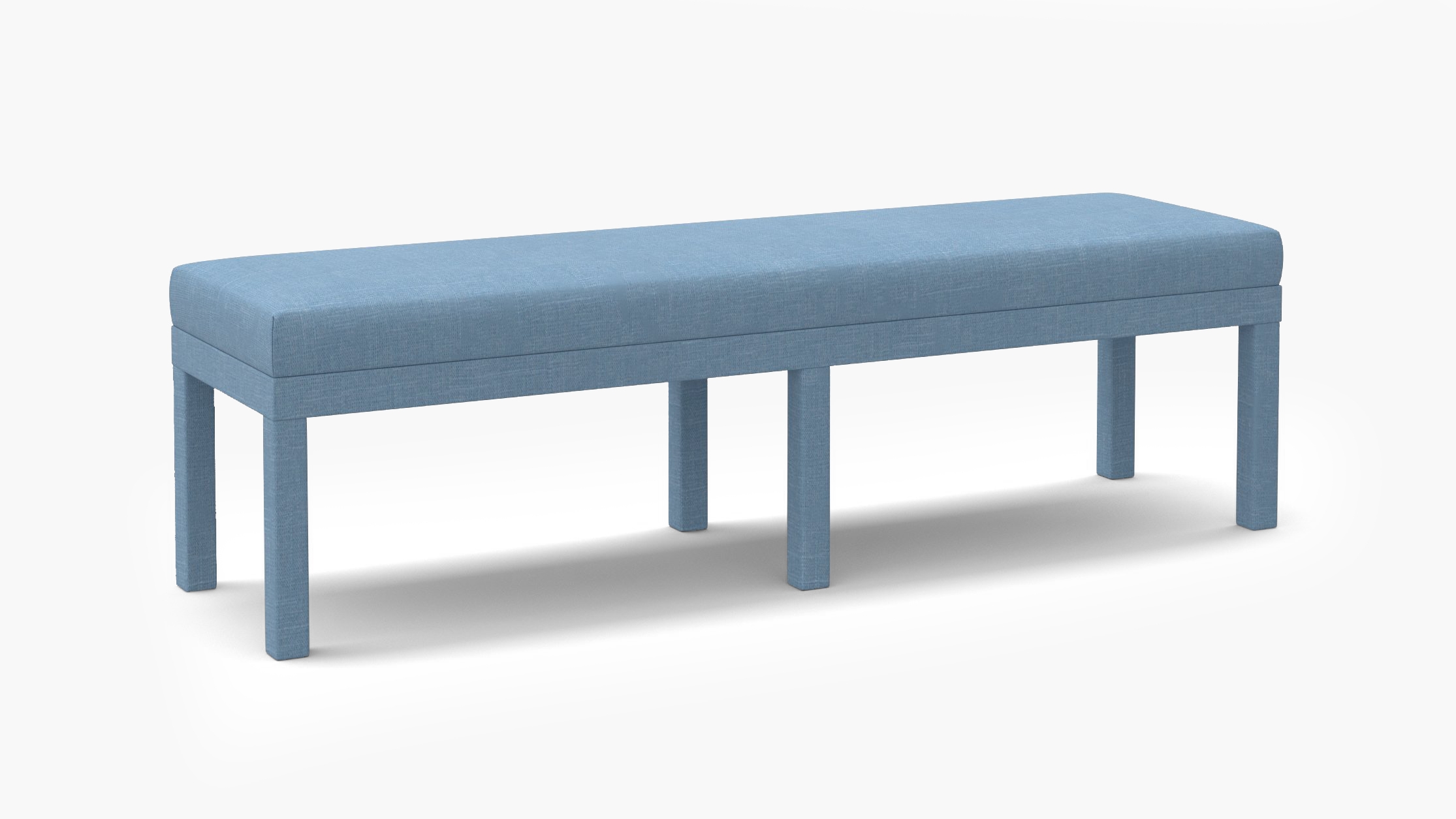 Parsons Bench, French Blue Everyday Linen - Image 1