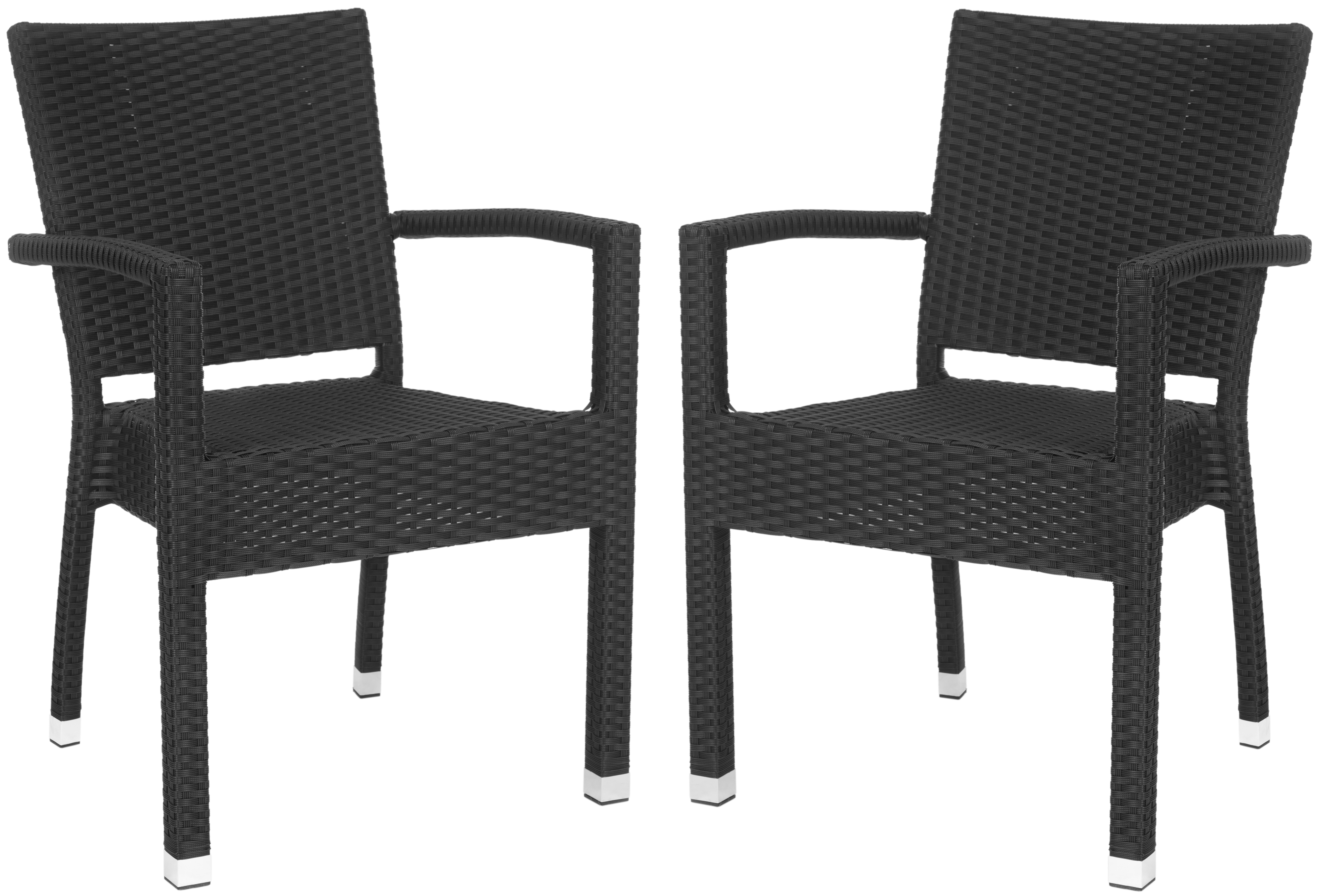 Kelda Stacking Arm Chair - Black - Arlo Home - Image 0