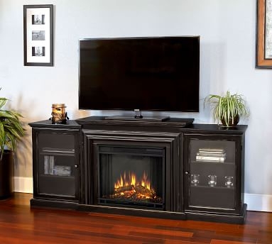 Frederick Electric Fireplace Media Cabinet, White - Image 5