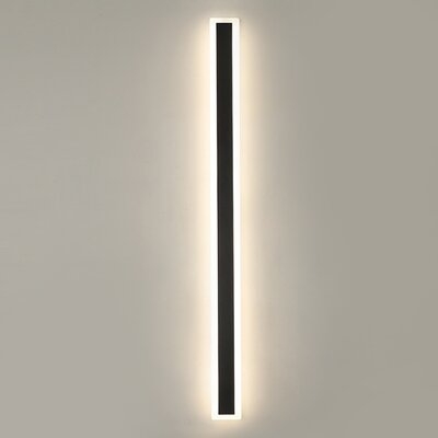 Malaikah Black 11.81'' H Integrated LED Water Glass Outdoor Flush Mount - Image 0