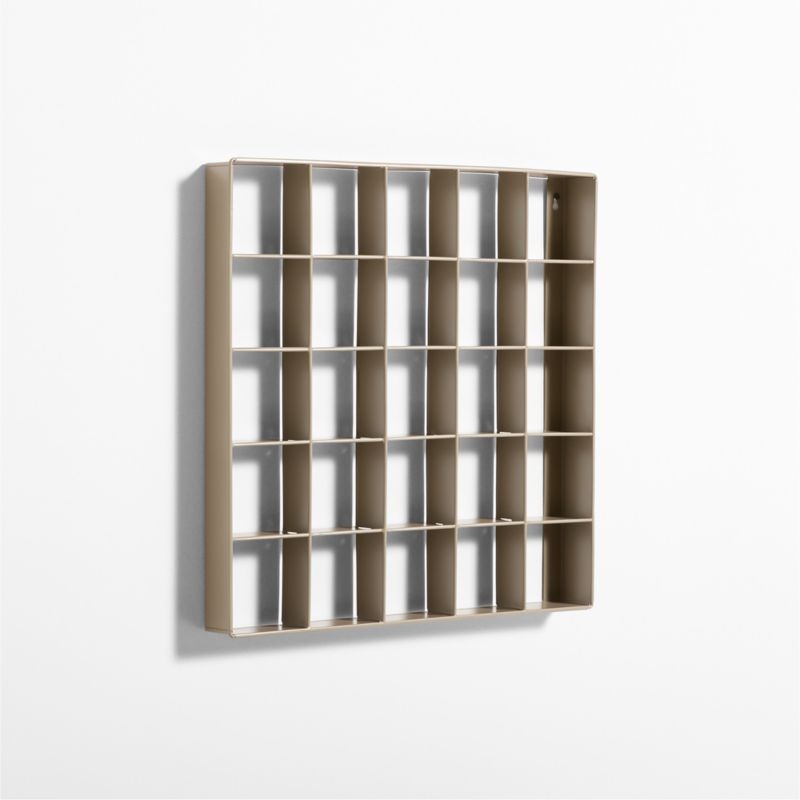 Outline Clay Brown Metal Toy Display Kids Wall Shelf - Image 1