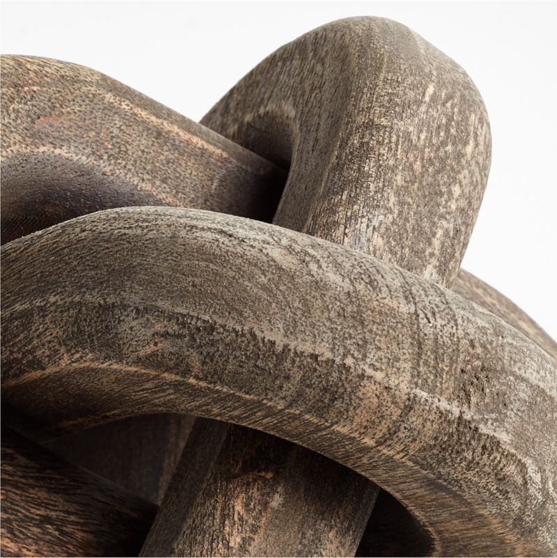 Black Wood Knot Sculpture 8" - Image 1