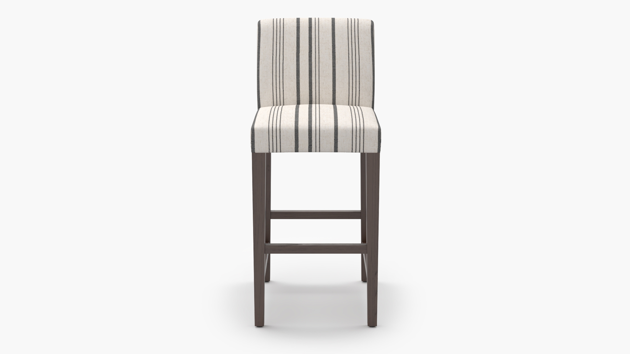 Signature Dining Bar Stool, Black Market Stripe, Espresso Square Tapered Leg - Image 0