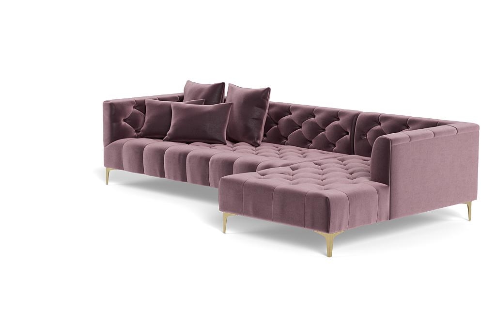 Ms. Chesterfield Sectional Sofa with Right Chaise by Apartment Therapy - Image 2