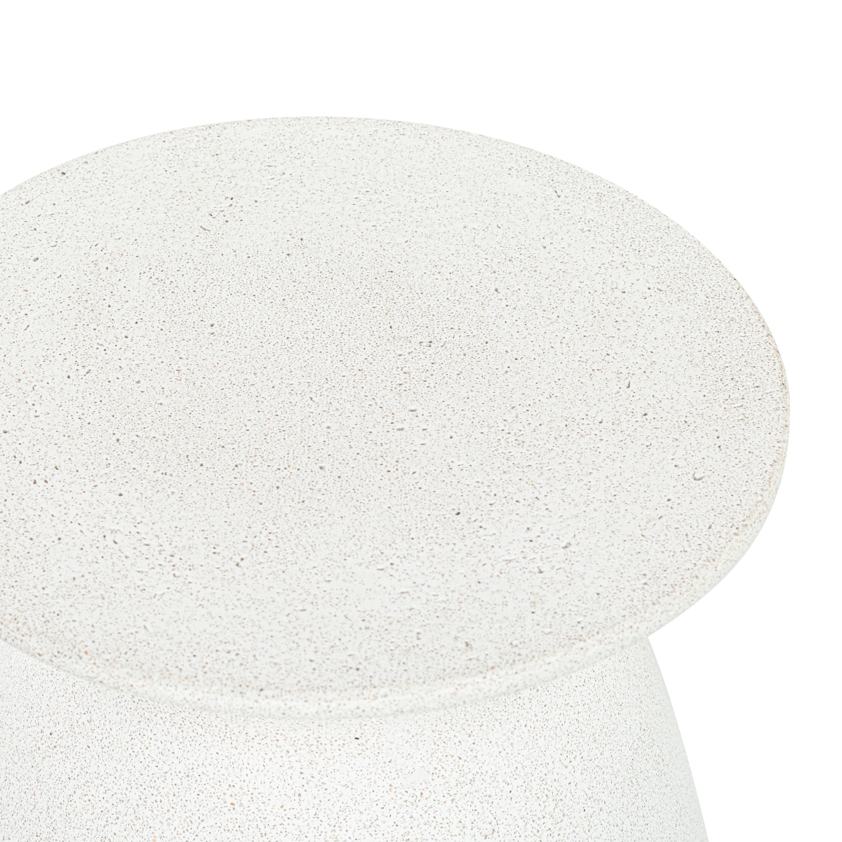 Dynah Concrete Accent Table - Ivory - Image 2