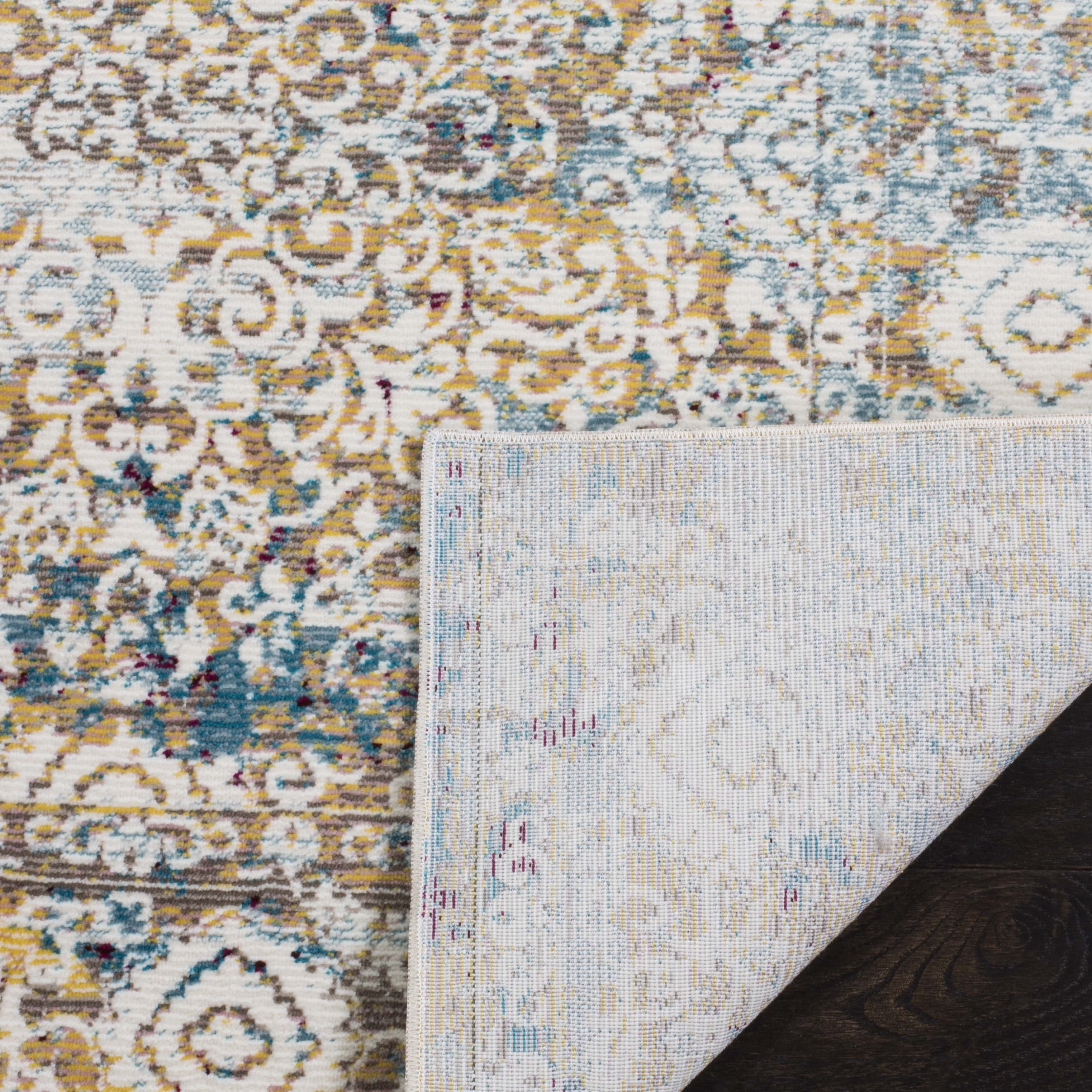 Arlo Home Woven Area Rug, ARA183Y, Yellow/Cream,  6' 5" X 6' 5" Square - Image 3