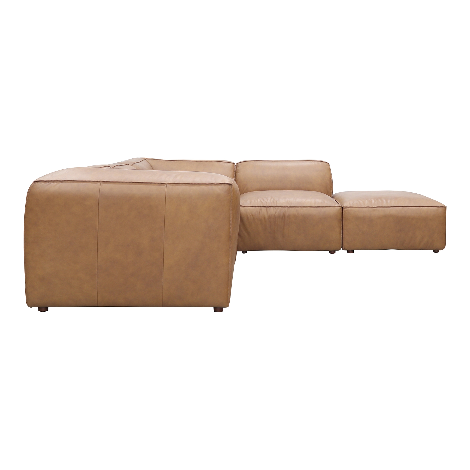 Form Classic L-Shaped Modular Sectional Sonoran Tan Leather - Image 3