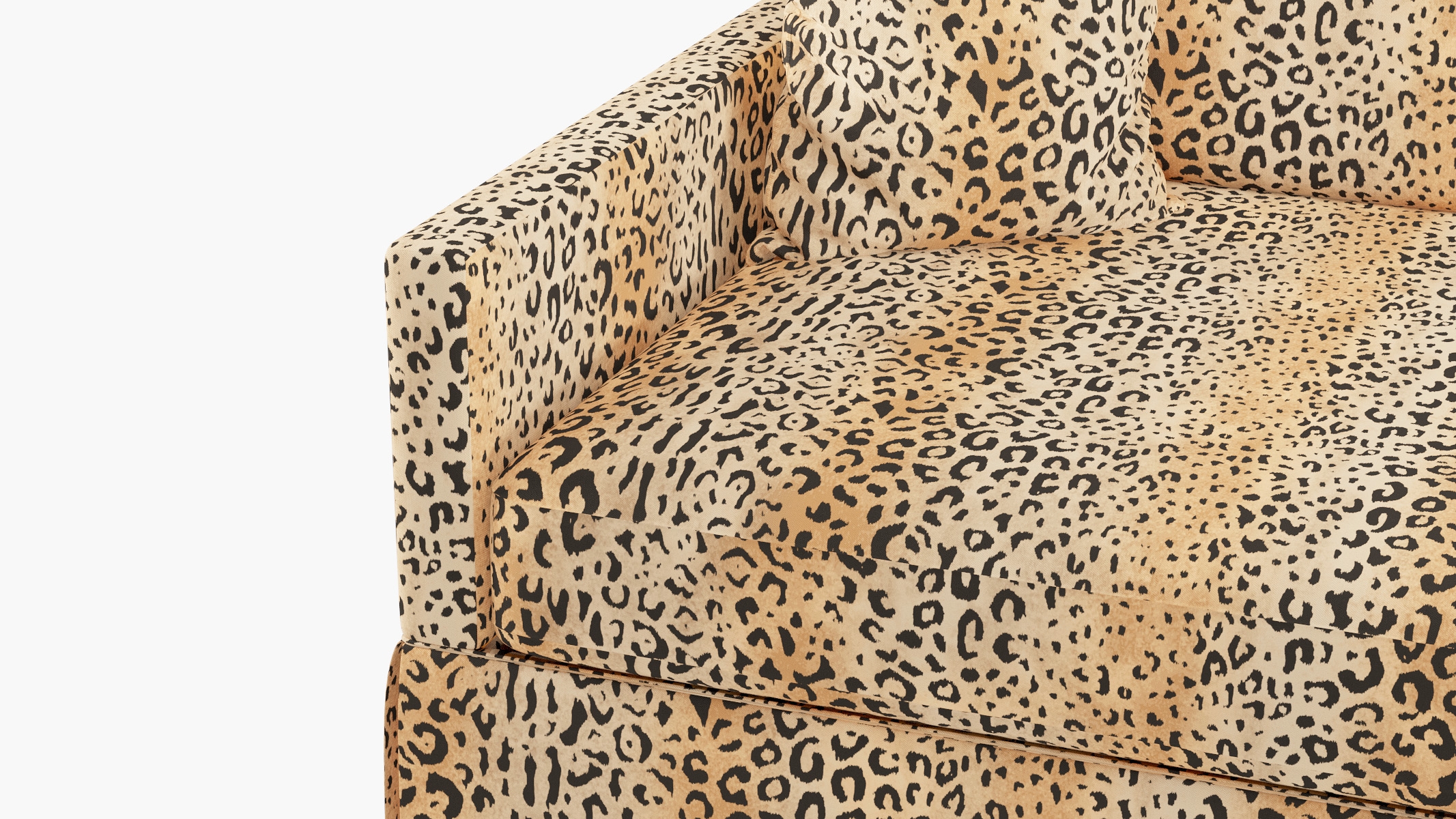 Skirted Track Arm Sofa, Leopard, Extra Deep (43") - Image 5