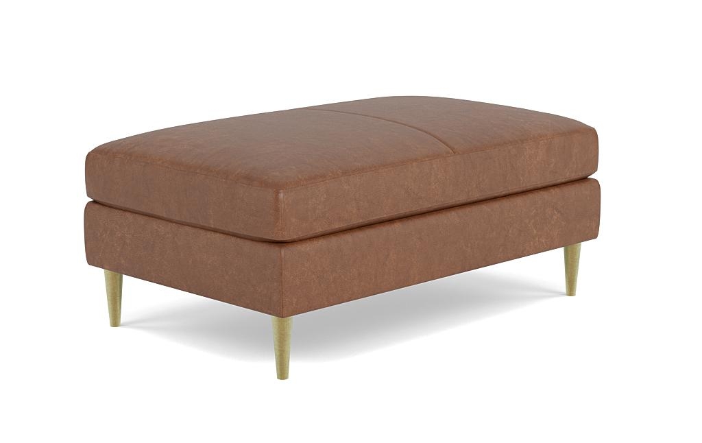 Sloan Leather Ottoman - Image 1