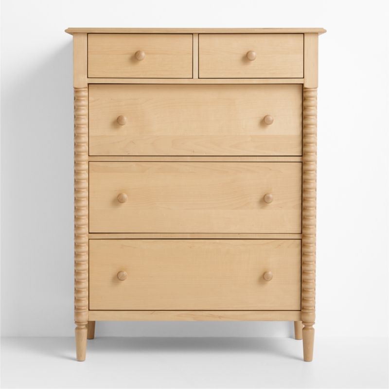 Jenny Lind Maple Wood Tall 7-Drawer Kids Dresser - Image 4