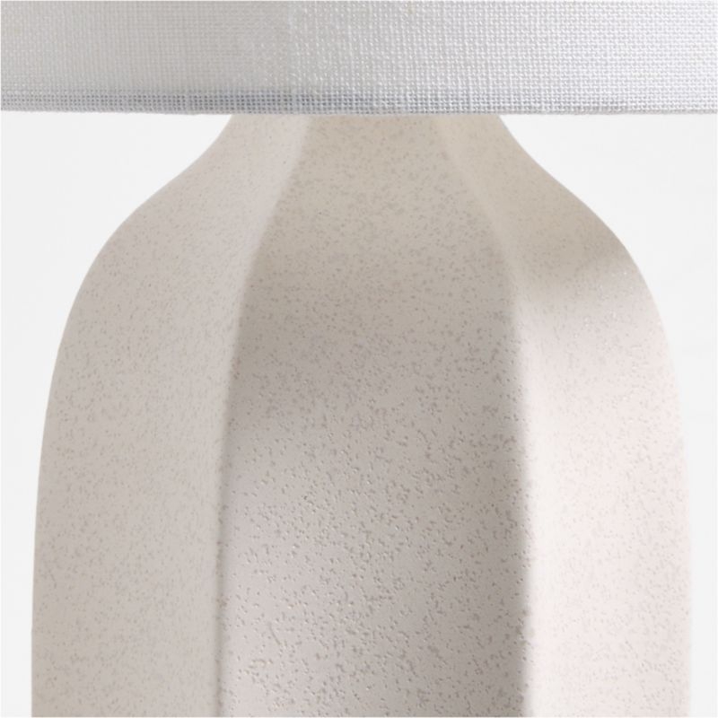 Amaryllis White Ceramic Mini Table Lamp 15" - Image 1