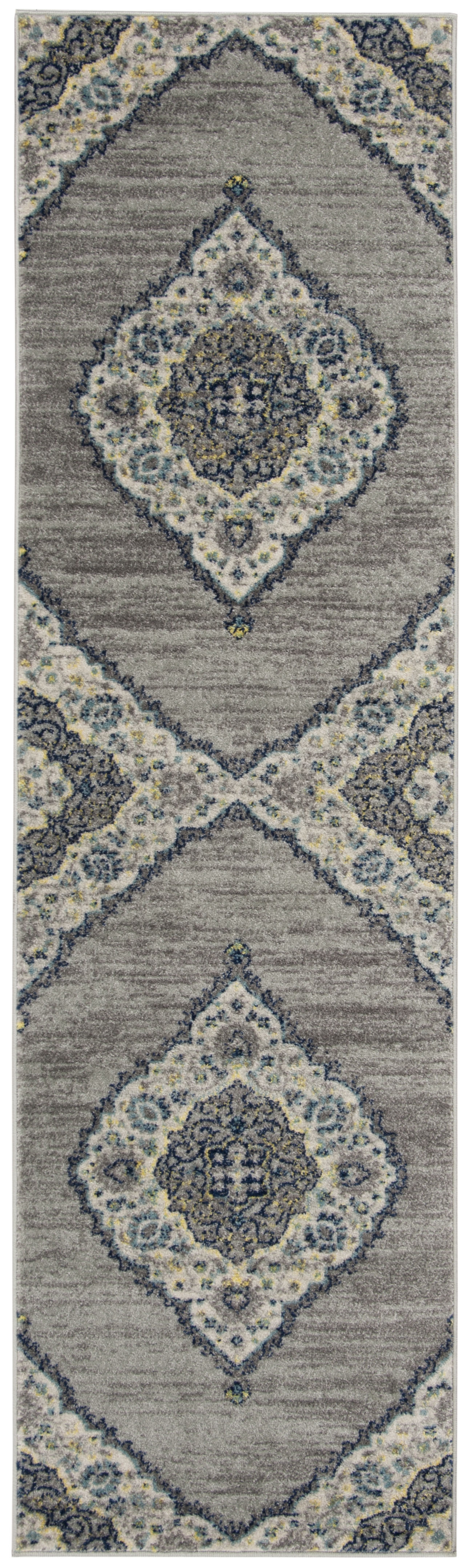 Arlo Home Woven Area Rug, MAD153F, Light Grey/Blue,  2' 3" X 8' - Image 0