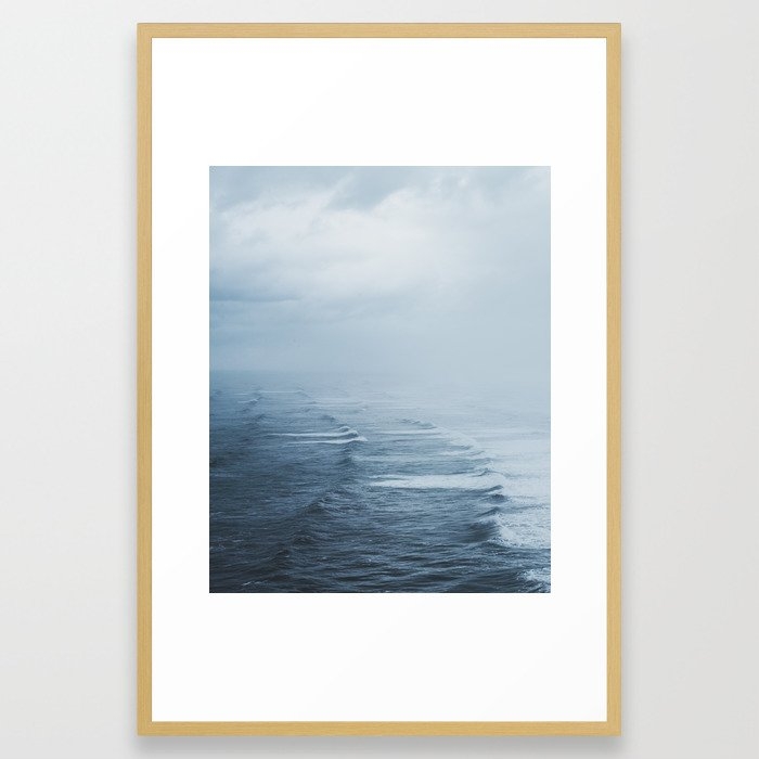 Storms Over The Pacific Ocean Framed Art Print by Luke Gram - Conservation Natural - LARGE (Gallery)-26x38 - Image 0