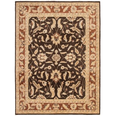 One-of-a-Kind Hotaling Hand-Knotted 2010s Chobi Dark Brown/Cream/Walnut 8'10 x 12' Wool Area Rug - Image 0