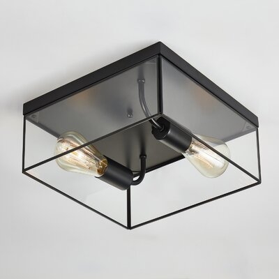 12’’ Square Flush Mount With Tempered Glass - Image 0