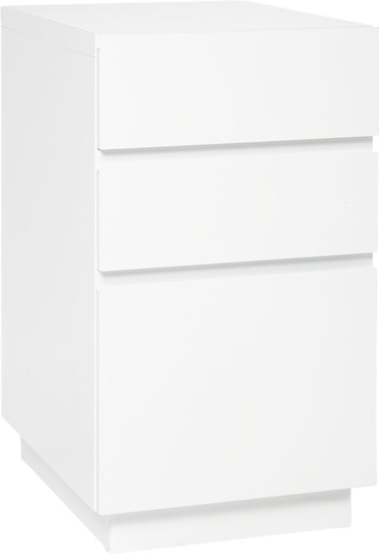 Hudson 3-Drawer White File Cabinet - Image 2