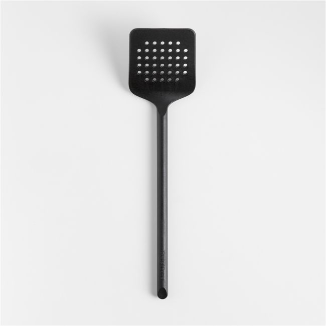Crate & Barrel Black Nylon Slotted Turner Spatula - Image 0