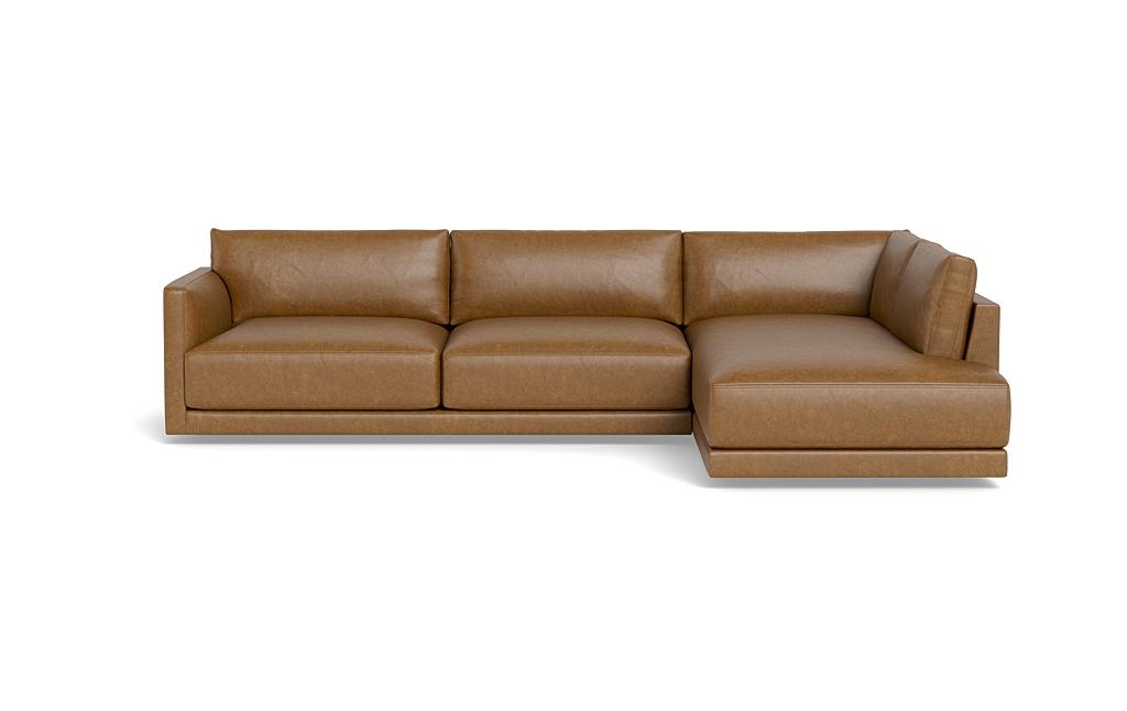 Lukas 3-Seat Leather Right Bumper Sectional - Image 0