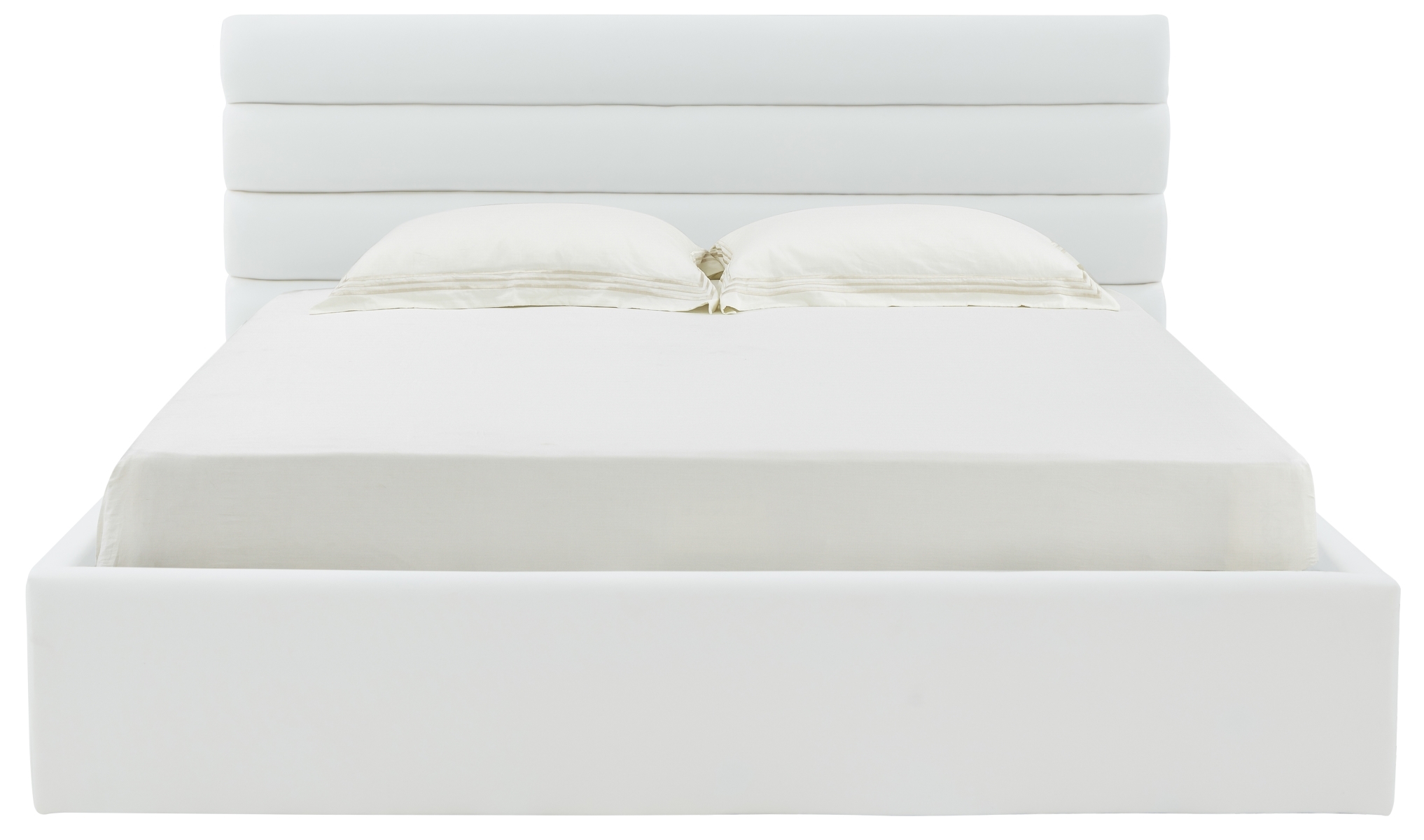 Jaybella Lowprofile Tufted Bed - Ivory - Image 0