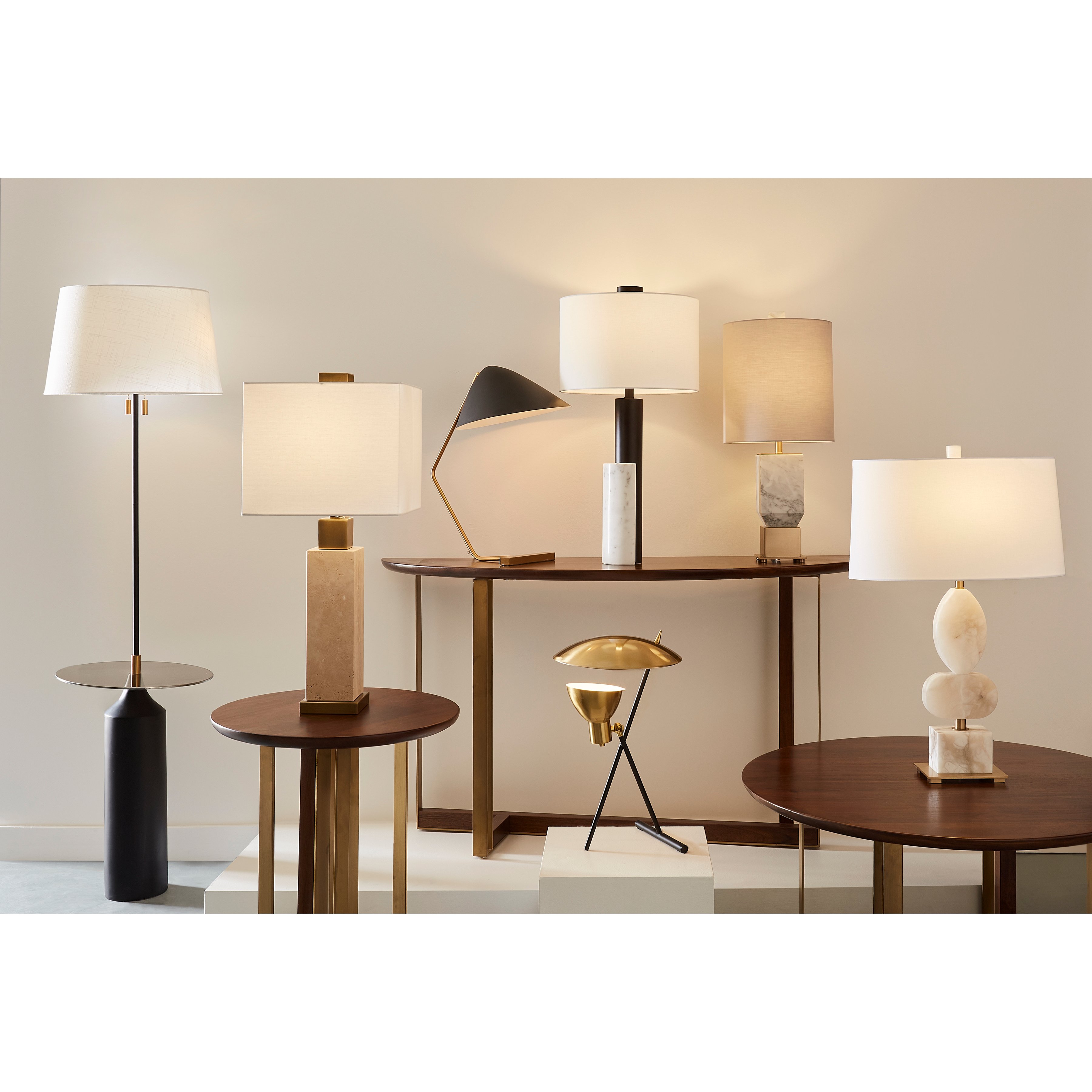 Wyman Square 19'' High 1-Light Desk Lamp - Satin Gold - Image 6