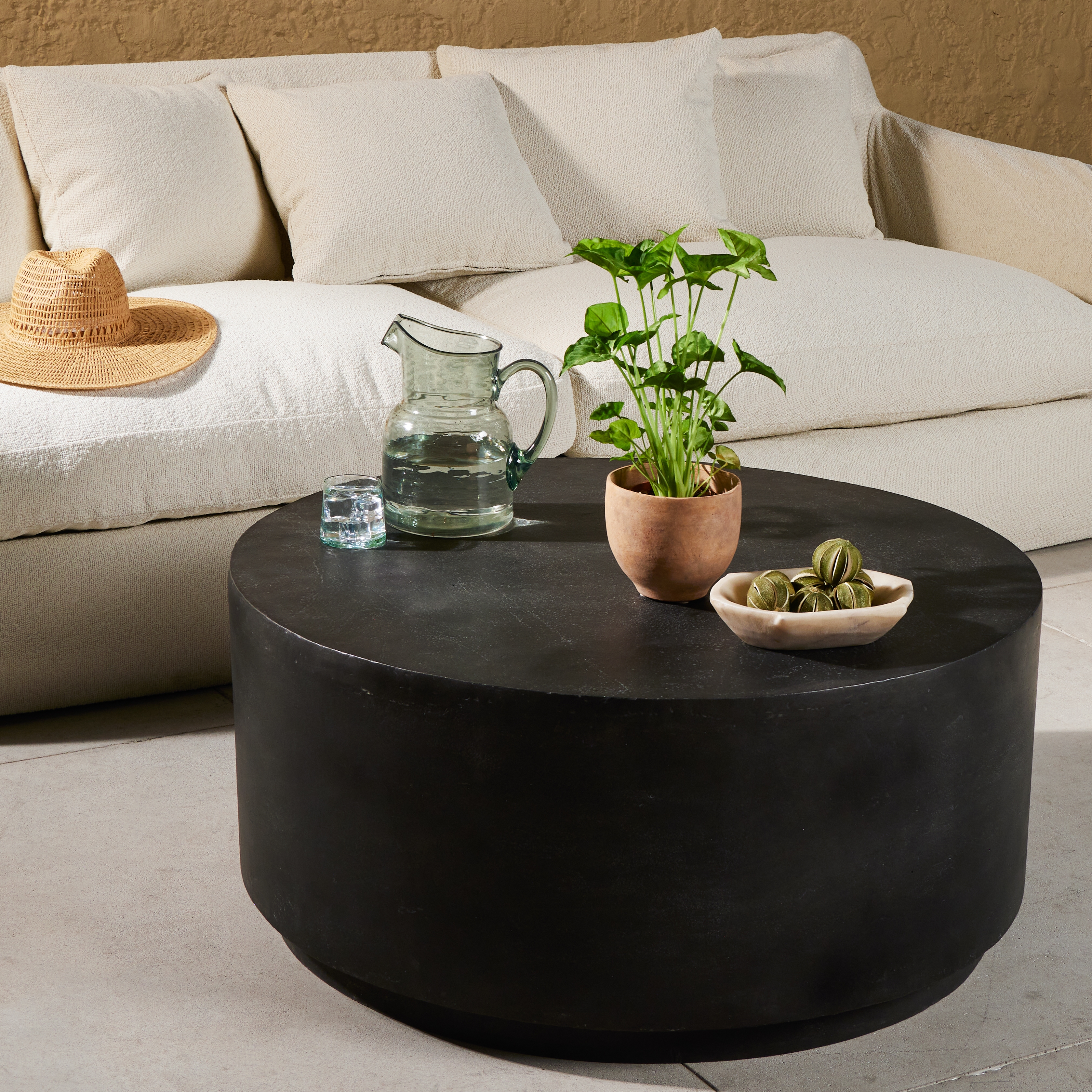 Javi Outdoor Coffee Table-Aged Grey - Image 5