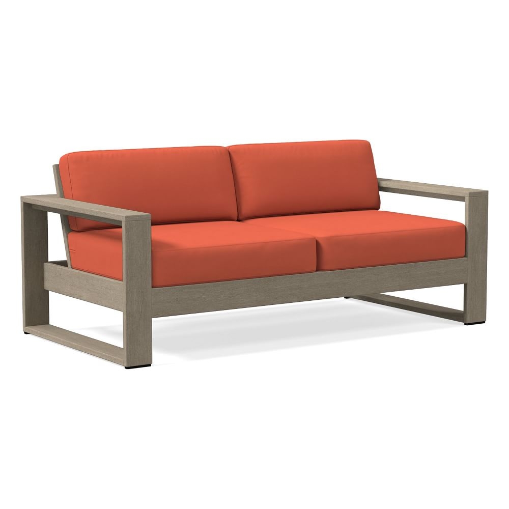 Portside Collection 75 Inch Sofa Cushon Cover, Canvas, Persimmon - Image 0