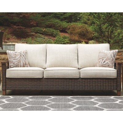 Estill Patio Sofa with Cushions - Image 1