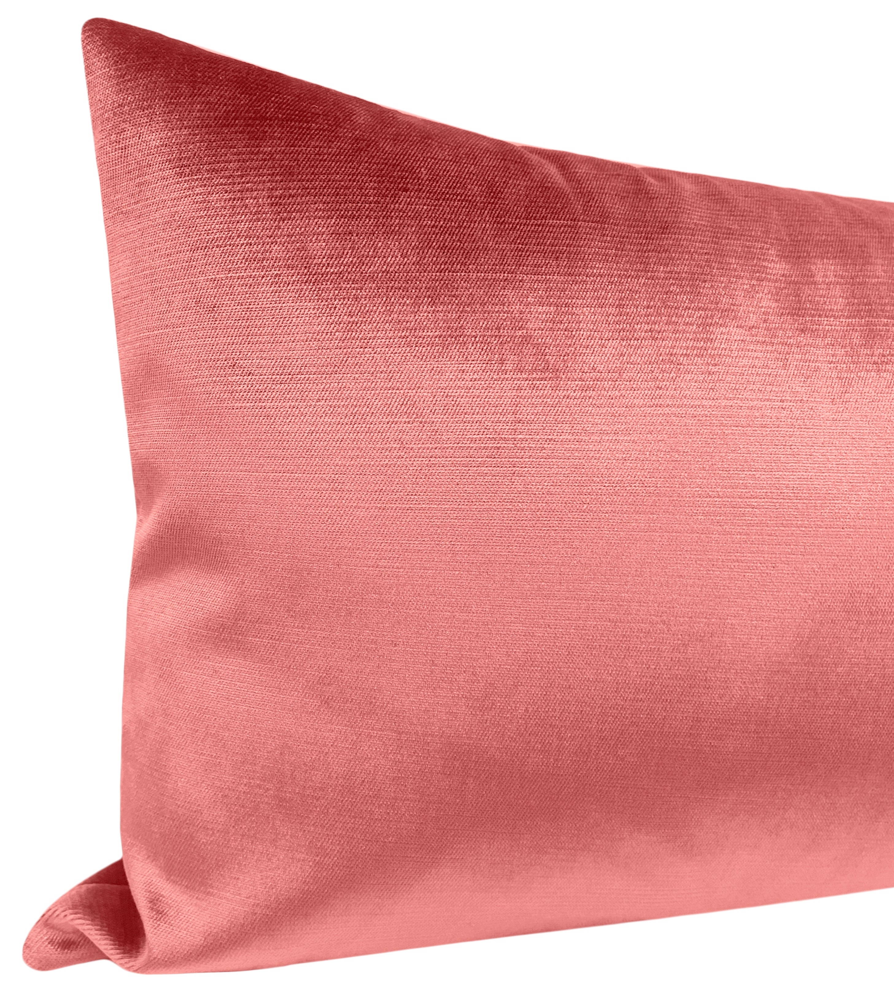 THE XL LUMBAR :: FAUX SILK VELVET // FLAMINGO - BY THE YARD - Image 3